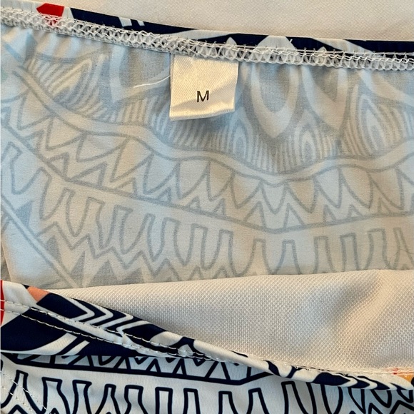 Floral Print High Neck Push Up Bikini Racerback Bathing Suit Size M (B-51) - Picture 6 of 6